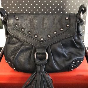 Black Leather Crossbody Purse